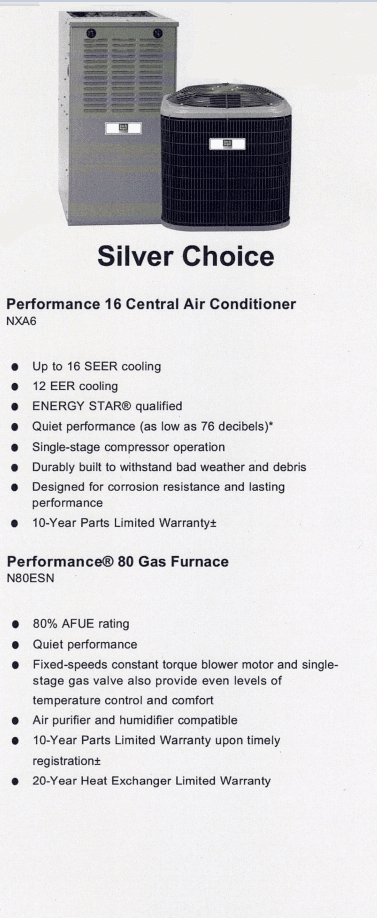 Gas System Silver Choice Info