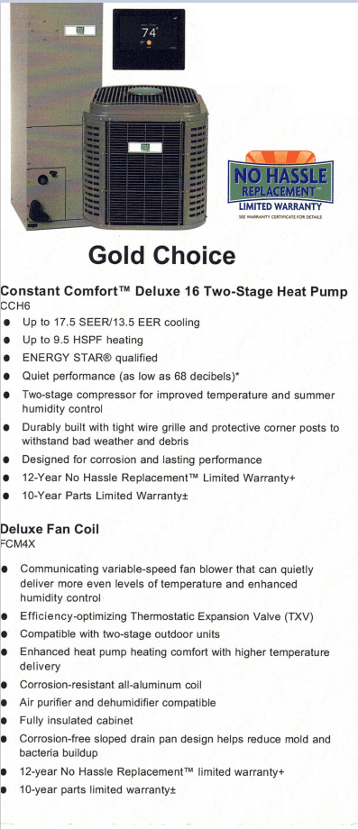 Gold Choice Heat Pump Info
